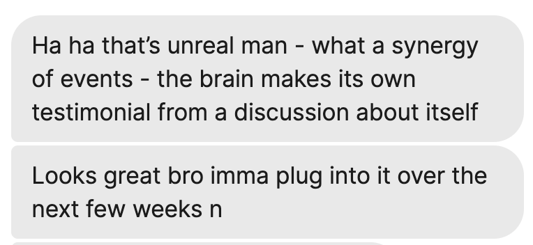 A message from someone in the Build with Billy community